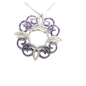 Amethyst and White sapphire neaklace
